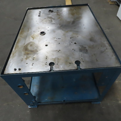 39-1/2" x 51-1/2" Steel Top Machine Fixture Component Assembly Bench 36" Tall