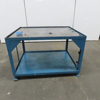 39-1/2" x 51-1/2" Steel Top Machine Fixture Component Assembly Bench 36" Tall
