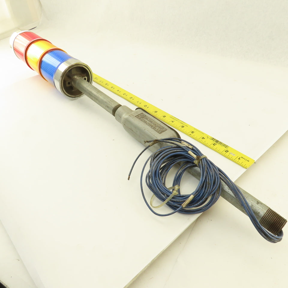 GE SLR3AGD1RAL 220/240VAC 120VDC 3 Light Alert Machine Beacon Light Tower