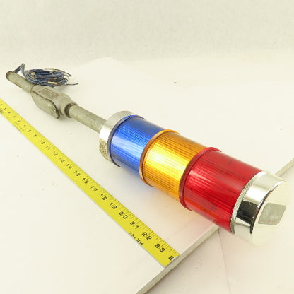 GE SLR3AGD1RAL 220/240VAC 120VDC 3 Light Alert Machine Beacon Light Tower