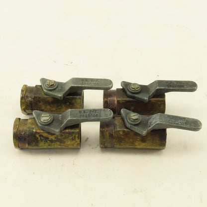 1/4" NPT Brass Ball Valve Lot Of 4