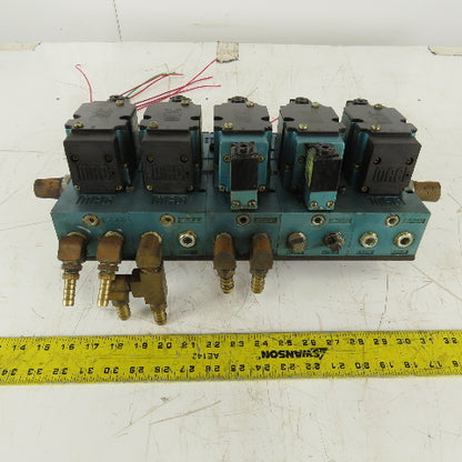MAC 6311D-511-PM-111DA Hydraulic Solenoid Valve Bank 2 Way 120V Coil