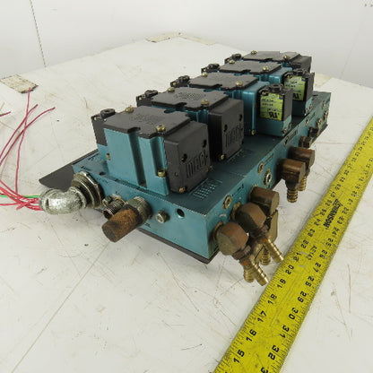 MAC 6311D-511-PM-111DA Hydraulic Solenoid Valve Bank 2 Way 120V Coil