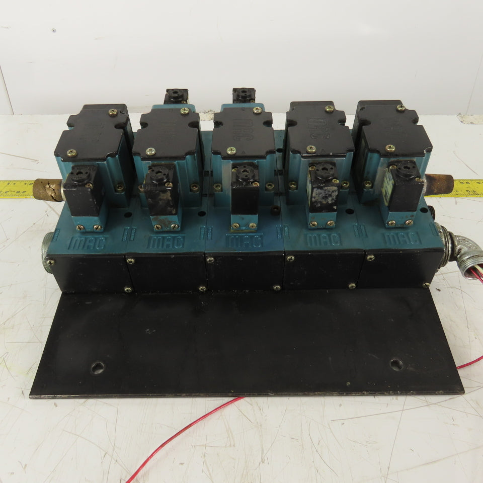 MAC 6311D-511-PM-111DA Hydraulic Solenoid Valve Bank 2 Way 120V Coil