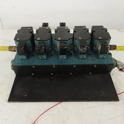 MAC 6311D-511-PM-111DA Hydraulic Solenoid Valve Bank 2 Way 120V Coil