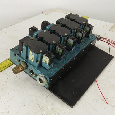 MAC 6311D-511-PM-111DA Hydraulic Solenoid Valve Bank 2 Way 120V Coil