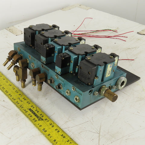 MAC 6311D-511-PM-111DA Hydraulic Solenoid Valve Bank 2 Way 120V Coil