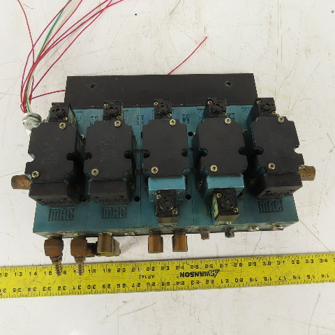 MAC 6311D-511-PM-111DA Hydraulic Solenoid Valve Bank 2 Way 120V Coil