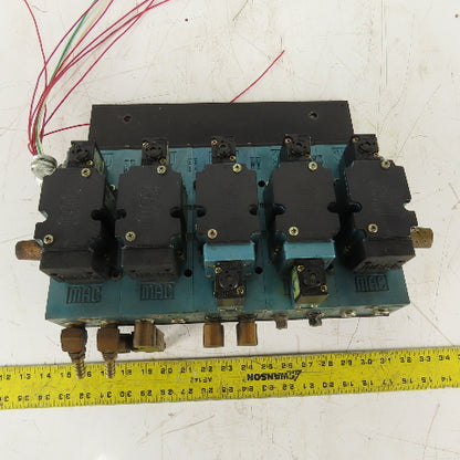 MAC 6311D-511-PM-111DA Hydraulic Solenoid Valve Bank 2 Way 120V Coil
