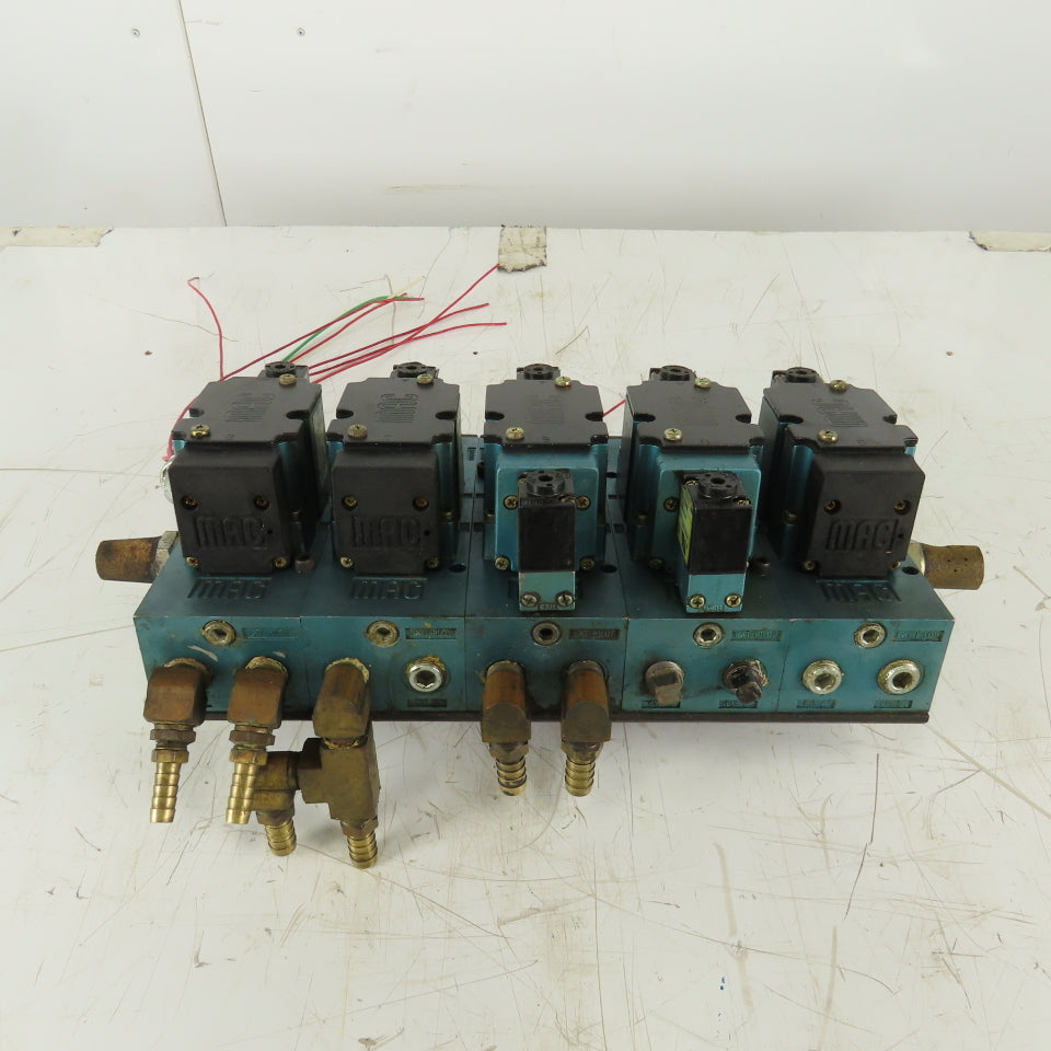 MAC 6311D-511-PM-111DA Hydraulic Solenoid Valve Bank 2 Way 120V Coil