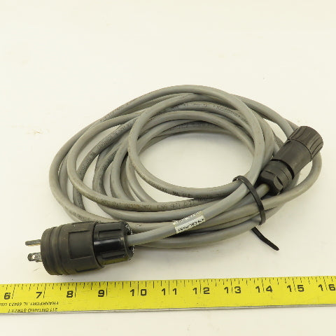 478-CBL-PWR1 Adapter Cable 125V 15A Plug  - 3 Plus Ground Amphenol Ecomate 20'