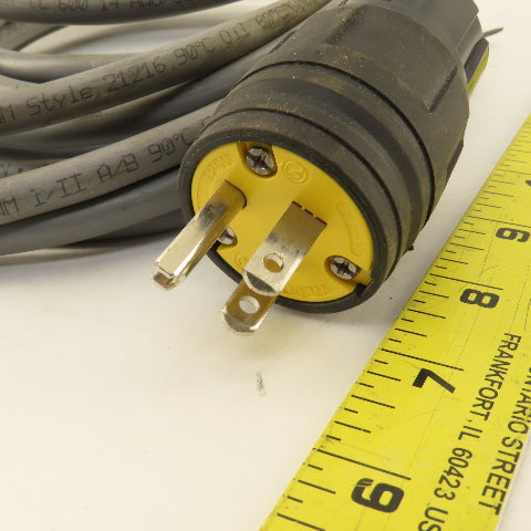 478-CBL-PWR1 Adapter Cable 125V 15A Plug  - 3 Plus Ground Amphenol Ecomate 20'