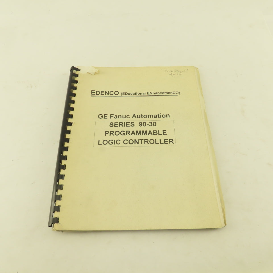 Edenco Series 90-30 GE Fanuc Programmable Logic Controller PLC Training Manual