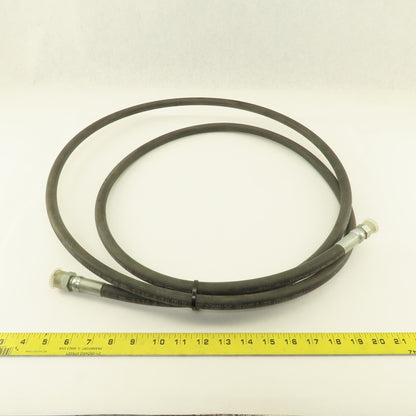 Parker 3/8" Hydraulic Hose 3000 PSI 3/8" Male x 13/16"-16 O-Ring Face 10'7"