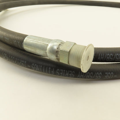 Parker 3/8" Hydraulic Hose 3000 PSI 3/8" Male x 13/16"-16 O-Ring Face 10'7"