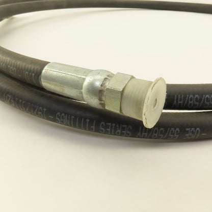 Parker 3/8" Hydraulic Hose 3000 PSI 3/8" Male x 13/16"-16 O-Ring Face 10'7"