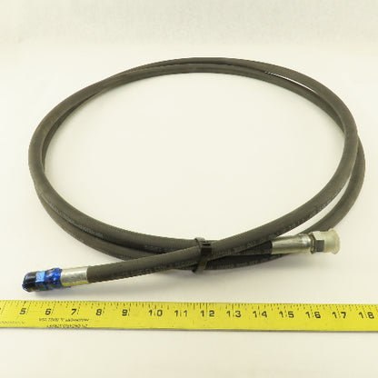 Parker 3/8" Hydraulic Hose 3000 PSI 3/8" Male x 13/16"-16 O-Ring Face 11'