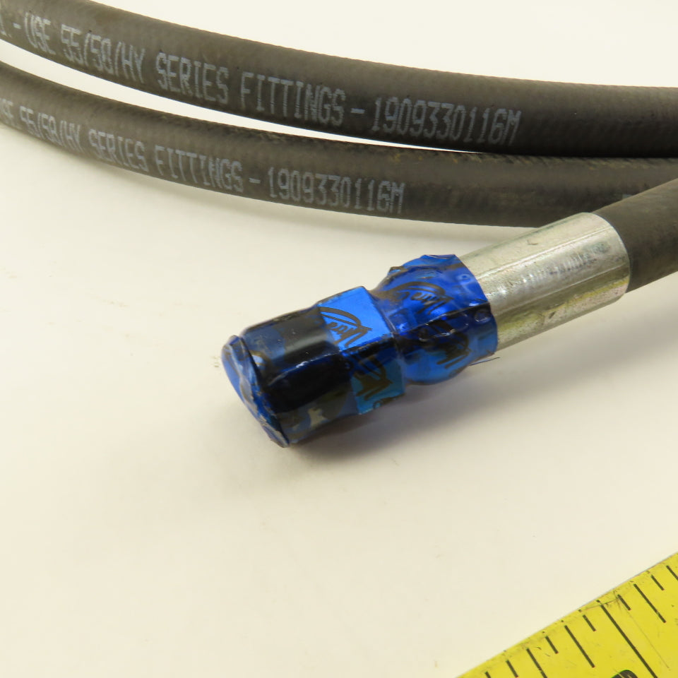 Parker 3/8" Hydraulic Hose 3000 PSI 3/8" Male x 13/16"-16 O-Ring Face 11'