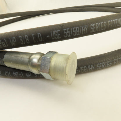 Parker 3/8" Hydraulic Hose 3000 PSI 3/8" Male x 13/16"-16 O-Ring Face 11'