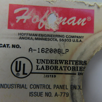 Hoffman A162008LP Electrical Enclosure 16x20x8" W/Back Plate & Disconnect
