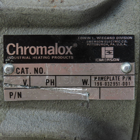 Chromalox MT0-215E2 480V 1.5kW 1500W 1Ph Screw Plug Immersion Heater