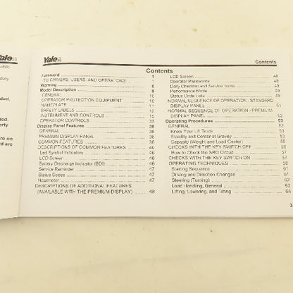Yale 524197914 Sitdrive ERP300-040TH (F807) Forklift Operation Manual