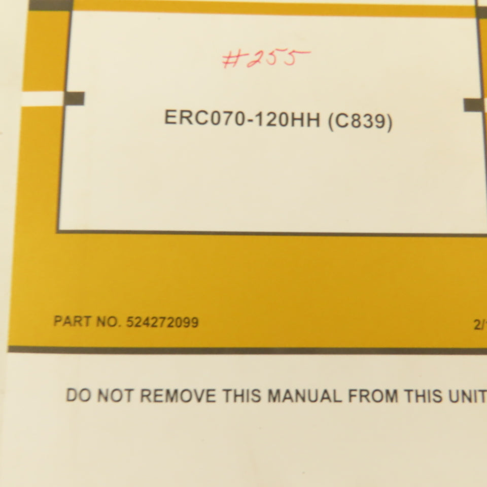 Yale 524272099 ERC070-120HH (C839) Forklift Operating Manual