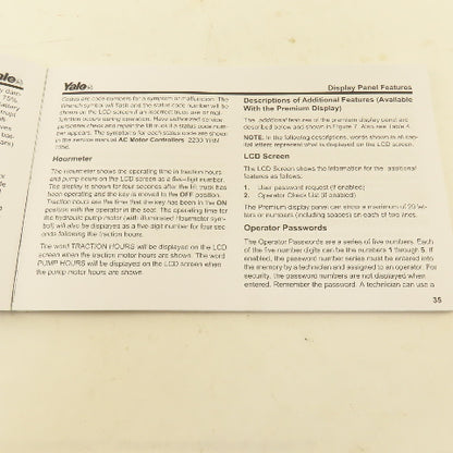 Yale 524272099 ERC070-120HH (C839) Forklift Operating Manual