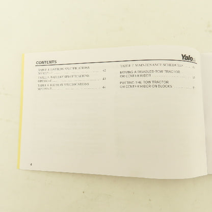 Yale MTR005-E, MTR007-E, MPC060-E, MPC080-E Forklift Operating Manual
