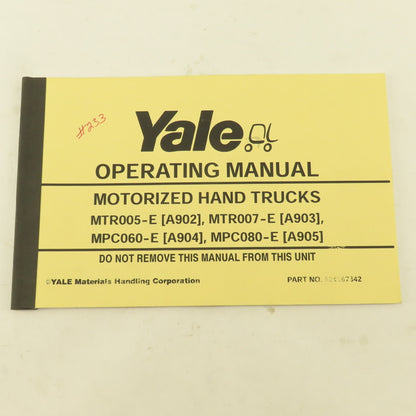 Yale MTR005-E, MTR007-E, MPC060-E, MPC080-E Forklift Operating Manual