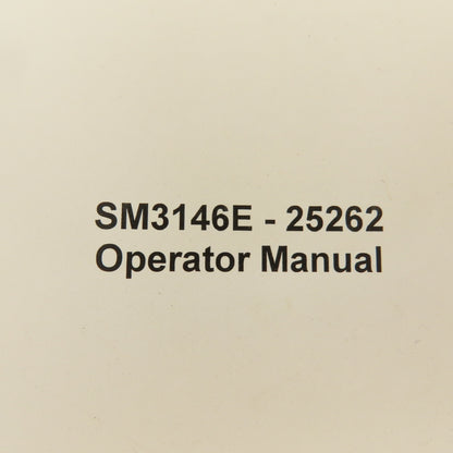 Monitowoc SM3146E-25262 Crane Care Operator Manual