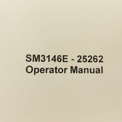 Monitowoc SM3146E-25262 Crane Care Operator Manual