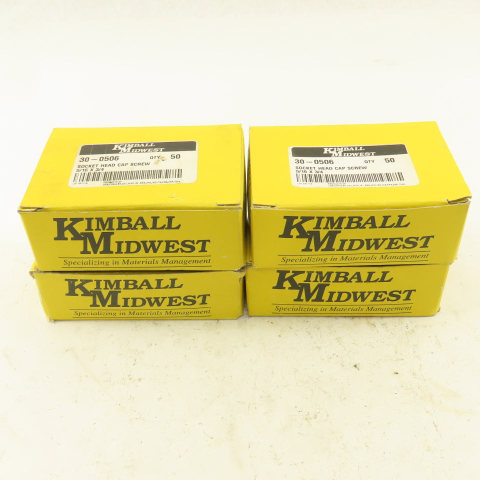 Kimball Midwest 5/16"-18 x 3/4" Black Oxide Socket Head Cap Screw Bolt Lot/200