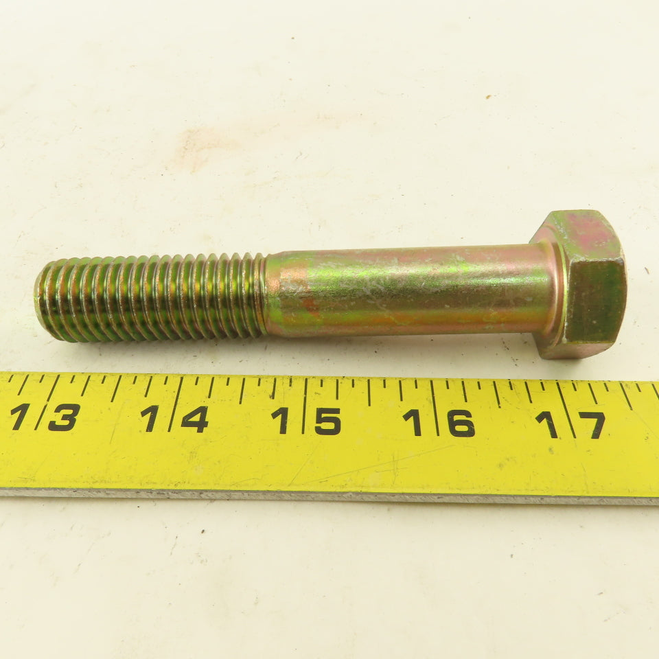 3/4"-10 x 4-1/4" - 5-1/2" Yellow Zinc  Steel Hex Cap Screw Bolt Mixed Lot Of 24