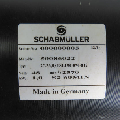 Schabmuller 50086022 DC Electric Motor 48VDC Type 27-33,8/TSL150-70-812