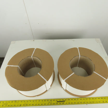 PP 5047 0.200" Polypropylene Strapping White 7000m Roll Lot of 2