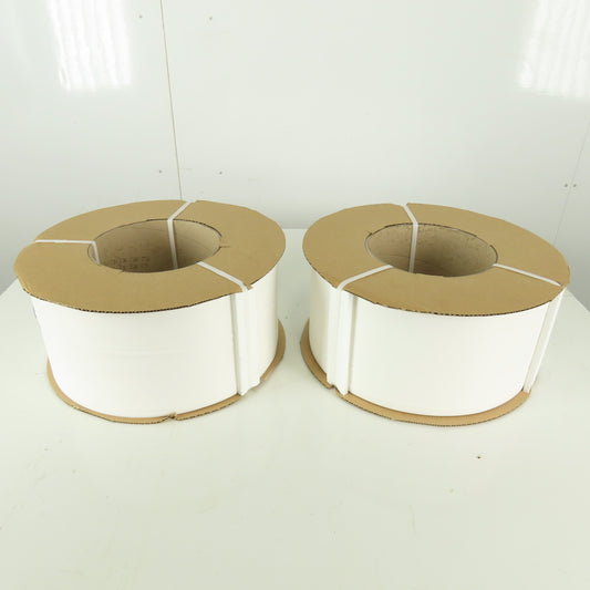 PP 5047 0.200" Polypropylene Strapping White 7000m Roll Lot of 2