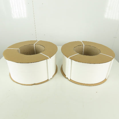PP 5047 0.200" Polypropylene Strapping White 7000m Roll Lot of 2