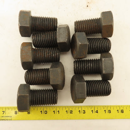 1-1/4"-7 x 2" Grade 8 Alloy Steel Black Oxide Hex Head Cap Screw Lot Of 9