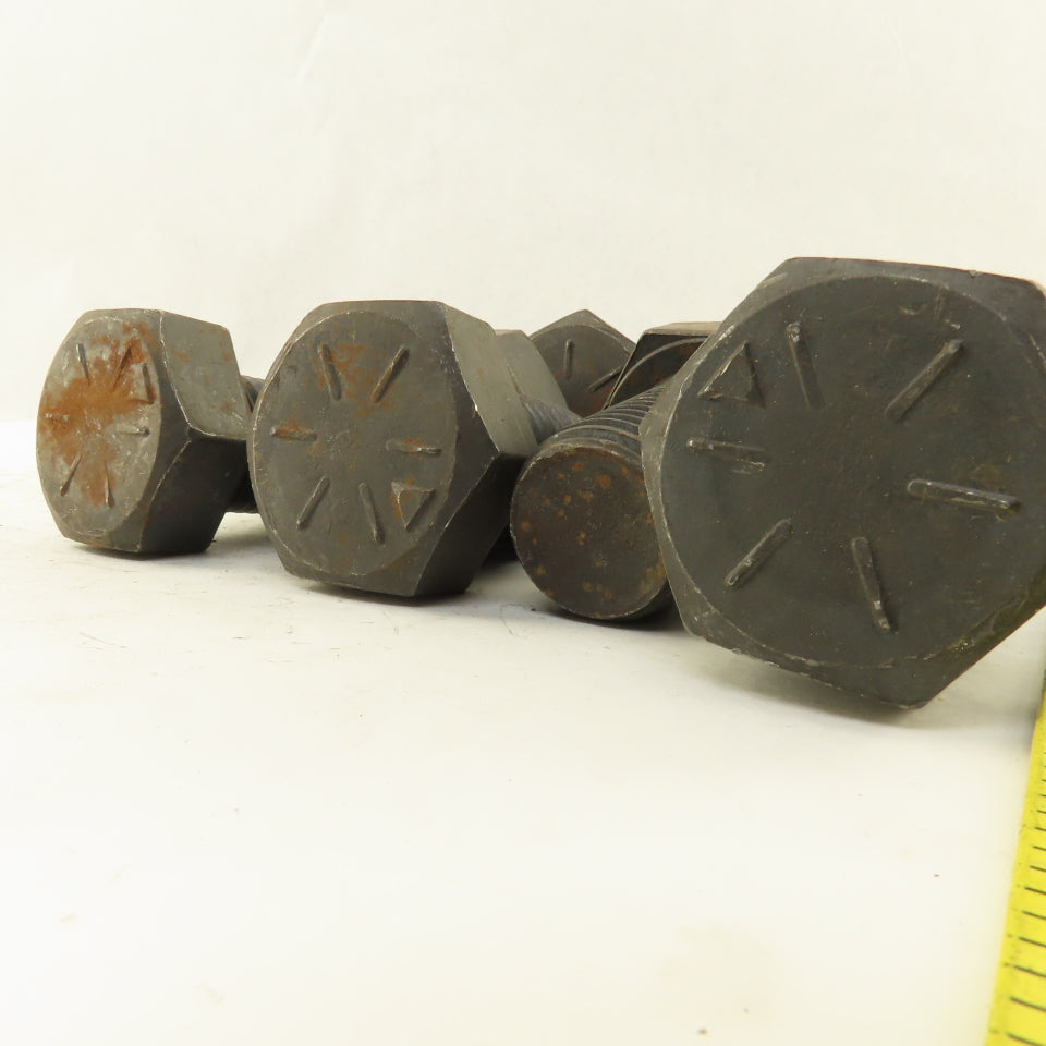 1-1/4"-7 x 2" Grade 8 Alloy Steel Black Oxide Hex Head Cap Screw Lot Of 9