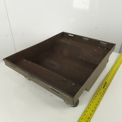 Industrial 4 Wheel Cart Tub  26" x 21" x 5" Scrap Container Drip Pan