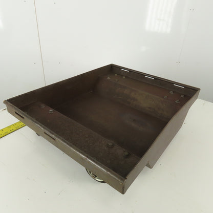 Industrial 4 Wheel Cart Tub  26" x 21" x 5" Scrap Container Drip Pan