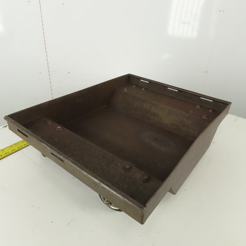 Industrial 4 Wheel Cart Tub  26" x 21" x 5" Scrap Container Drip Pan