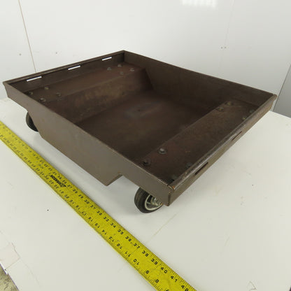 Industrial 4 Wheel Cart Tub  26" x 21" x 5" Scrap Container Drip Pan