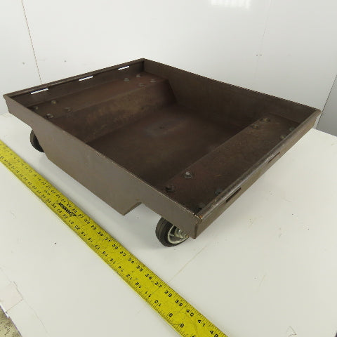 Industrial 4 Wheel Cart Tub  26" x 21" x 5" Scrap Container Drip Pan