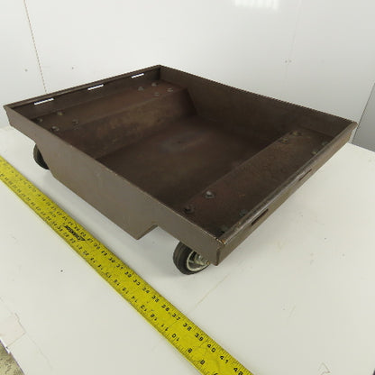 Industrial 4 Wheel Cart Tub  26" x 21" x 5" Scrap Container Drip Pan
