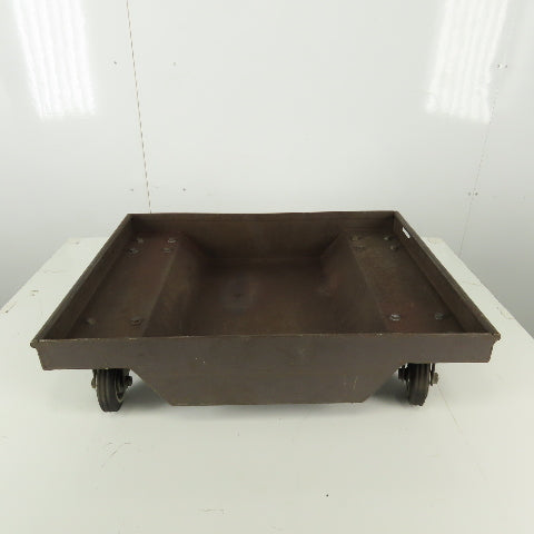 Industrial 4 Wheel Cart Tub  26" x 21" x 5" Scrap Container Drip Pan