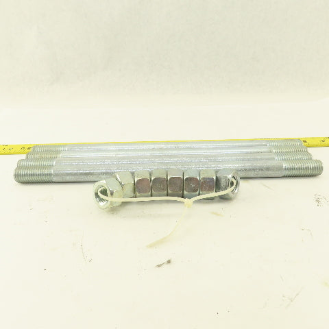 3/4"-10 Double Ended Threaded Stud 13-1/2" OAL Zinc Lot Of 4