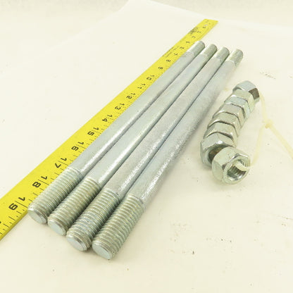 3/4"-10 Double Ended Threaded Stud 13-1/2" OAL Zinc Lot Of 4