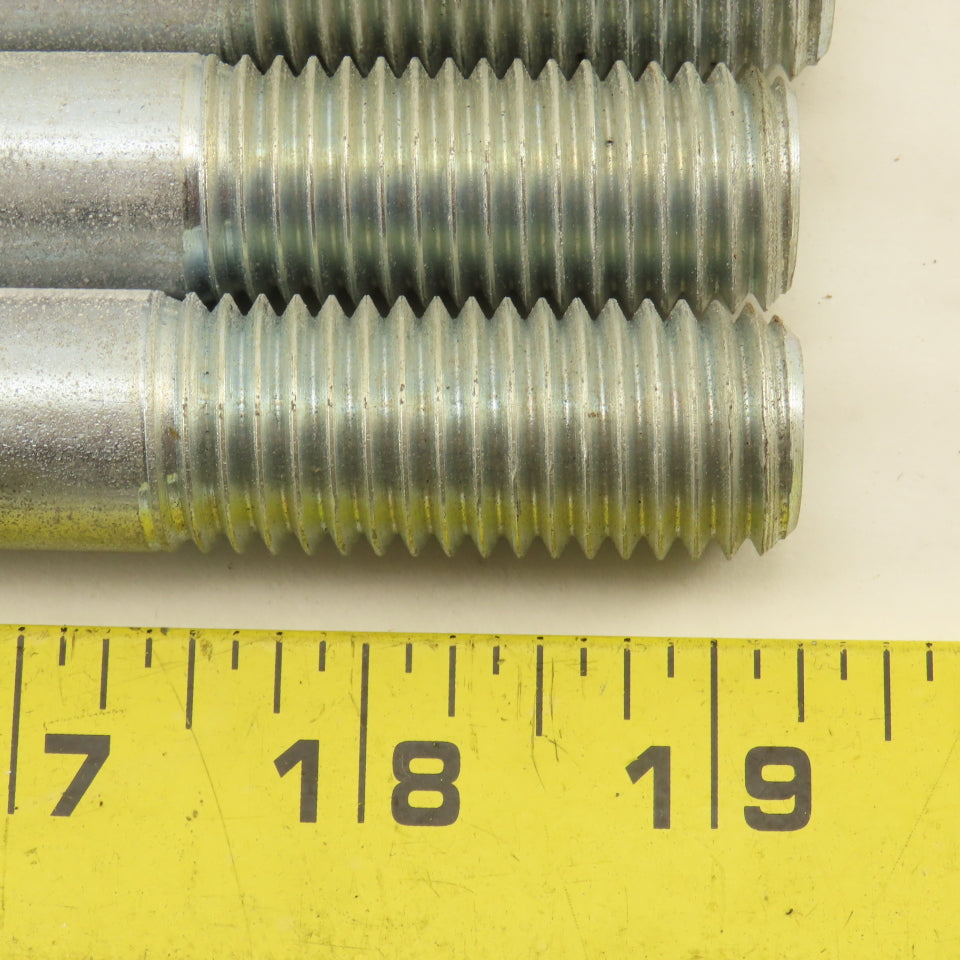 3/4"-10 Double Ended Threaded Stud 13-1/2" OAL Zinc Lot Of 4